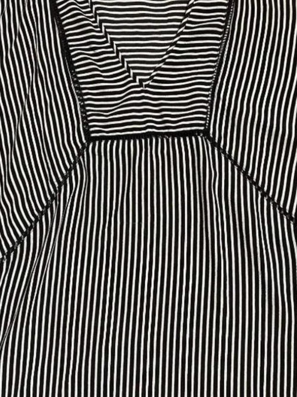 Xhilaration Black and White Striped Top